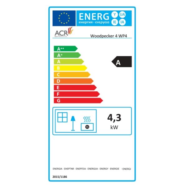 ACR Woodpecker WP4 Woodburner Energy Label