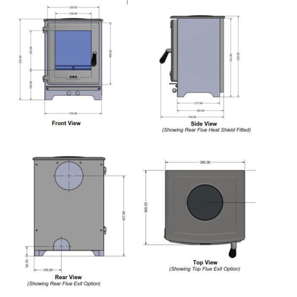 AGA Little Wenlock EC 2022 Multi-fuel Stove