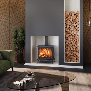 Stovax Huntingdon 40 Eco Woodburner Clear Door