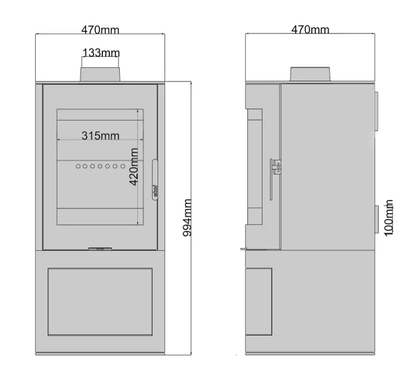 Ekol Linx Wood Burning Stove - Image 4