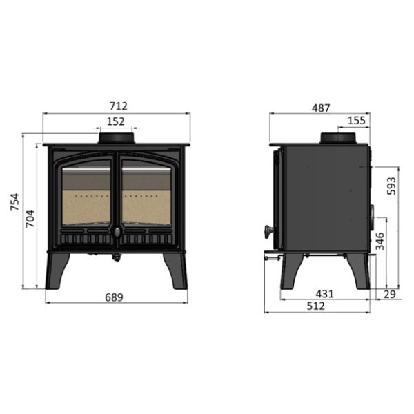 Hunter Herald 14B Wood Burning Boiler Stove